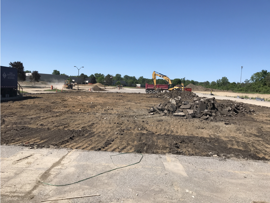 Site Development, Inc employees work on the new Romeo High School.