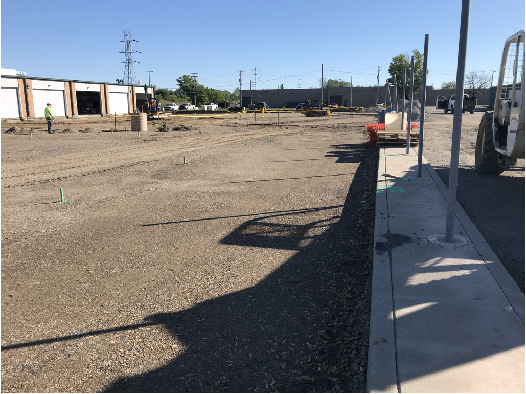 Site Development, Inc. employees work on the POV/MEP Lots project.