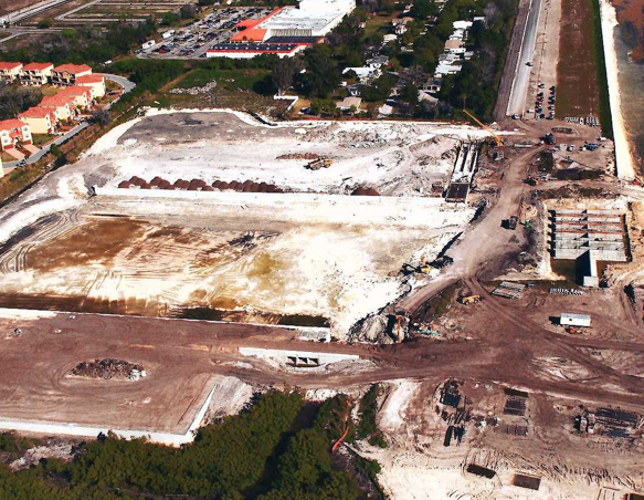 An arial view of the Sanctuary Cove job site.