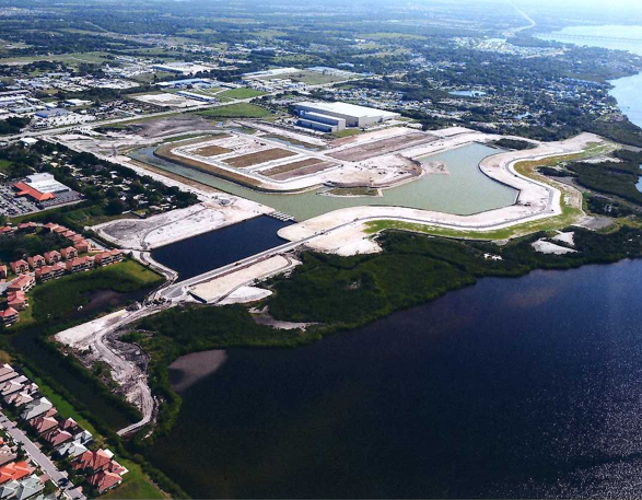 An arial view of the Sanctuary Cove job site.