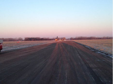 The job site at Site Development, Inc.'s project for Taxiway G