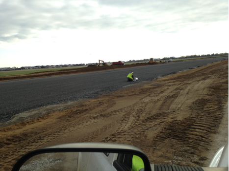 The job site at Site Development, Inc.'s project for Taxiway G