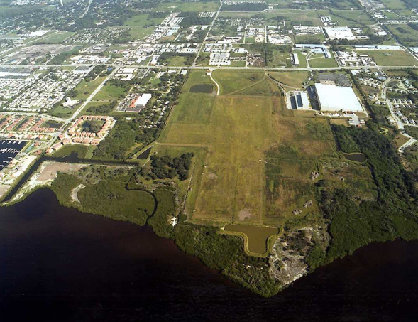 An arial view of the Sanctuary Cove job site.