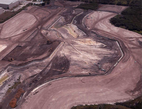 An arial view of the Sanctuary Cove job site.