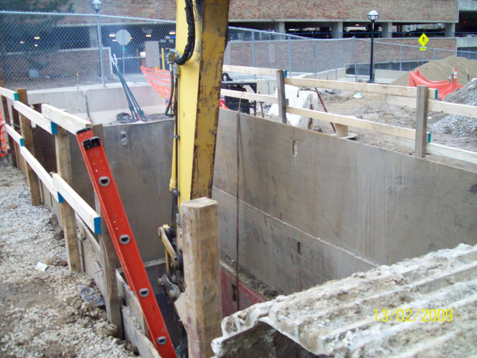 Site Development, Inc. employees work on the C. S. Mott Hospital job site.